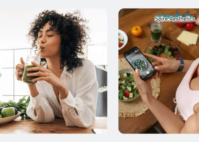 Image of woman looking into her diet and fat freezing Stockwood to improve her health