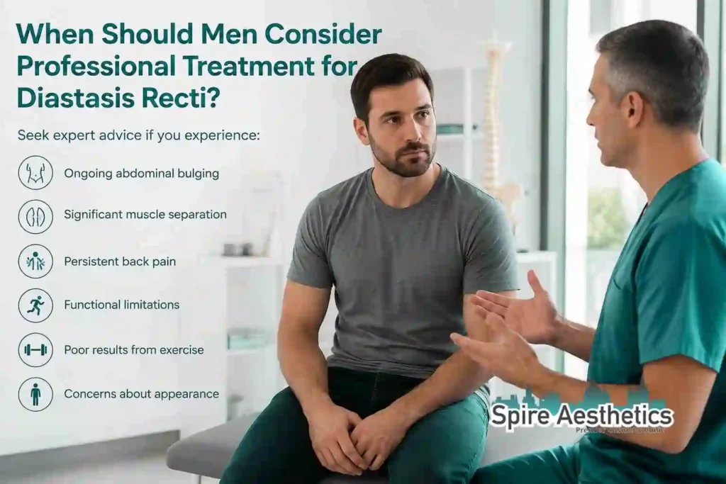 When Should Men Consider Professional Treatment for Diastasis Recti Stockwood?